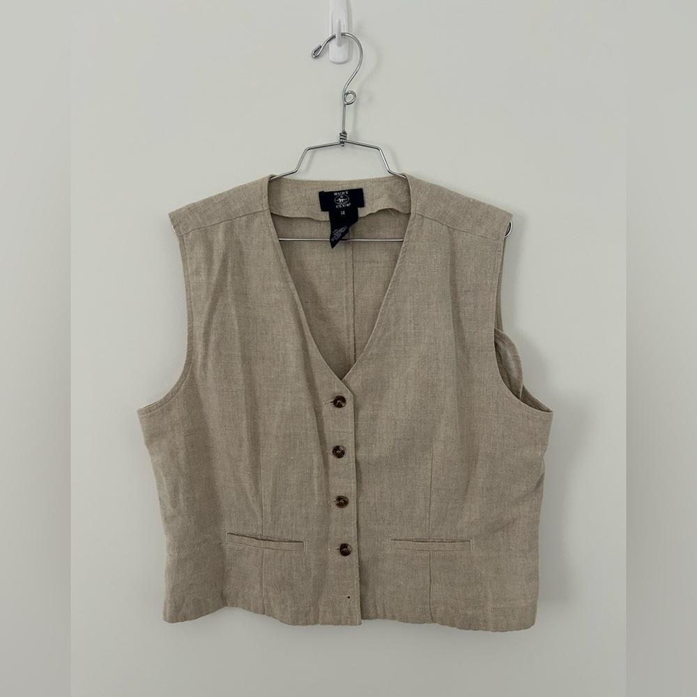 Vintage hunt club linen vest